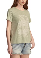 Lucky Brand Women's Celestial Gemini Graphic T-Shirt - Sea Spray