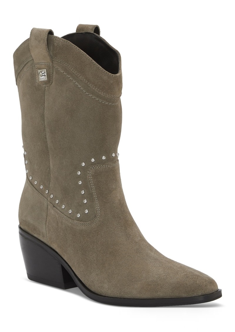 Lucky Brand Women's Cesiet Studded Cowboy Boots - Caribou Suede