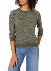 Lucky Brand Women's Cheetah Print Pullover Sweatshirt  M