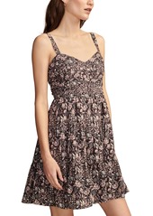 Lucky Brand Women's Cinched Bodice Mini Dress - Raven Multi