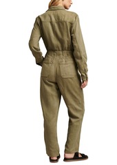 Lucky Brand Women's Cinched-Waist Utility Coveralls - Four Leaf Clover