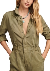 Lucky Brand Women's Cinched-Waist Utility Coveralls - Four Leaf Clover