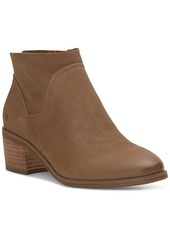 Lucky Brand Women's Claral Block-Heel Ankle Booties - Porcini Leather