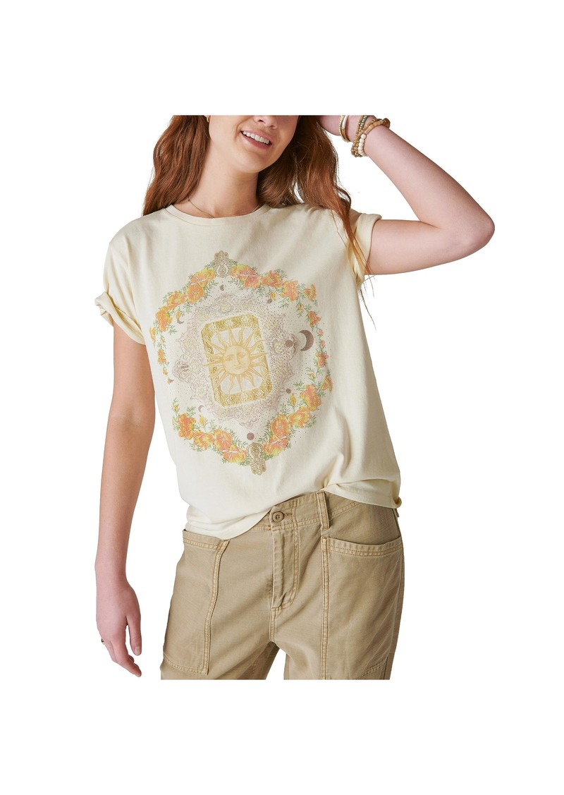 Lucky Brand Women's Classic Celestial Boyfriend Tee