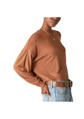 Lucky Brand Women's Cloud Jersey Exposed Seam Top