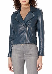 Lucky Brand Women's Core Leather Moto Jacket