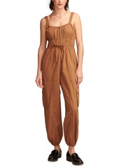 Lucky Brand Women's Cotton Cargo-Pocket Jumpsuit - Raven