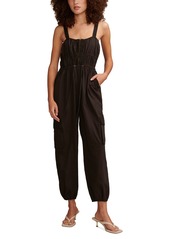 Lucky Brand Women's Cotton Cargo-Pocket Jumpsuit - Raven