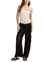 Lucky Brand Women's Cotton Crochet Cargo Pants - Meteorite