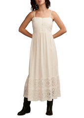 Lucky Brand Women's Cotton Cutwork Sleeveless Maxi Dress - Smokey Grape