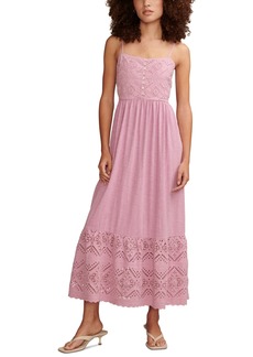 Lucky Brand Women's Cotton Cutwork Sleeveless Maxi Dress - Smokey Grape