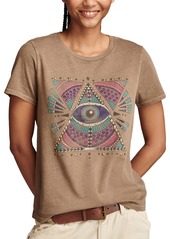 Lucky Brand Women's Cotton Geo Celestial Studded Classic T-Shirt - Cub