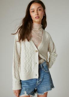 Lucky Brand Women's Cozy Cable Stitch Cardigan