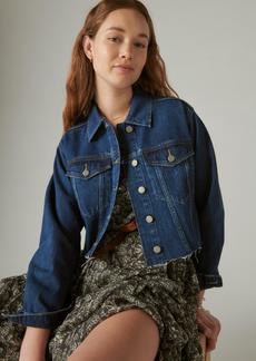 Lucky Brand Women's Cropped Denim Trucker Jacket