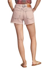 Lucky Brand Women's Cut-Hem High-Rise Denim Mom Shorts - Pink Lady