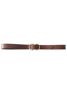 Lucky Brand Women's Double O Ring Leather Pant Belt - Brown