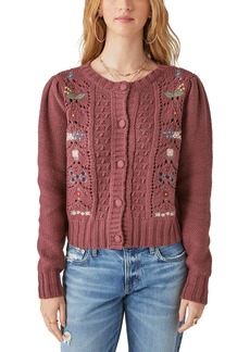 Lucky Brand Women's Embroidered Cardigan