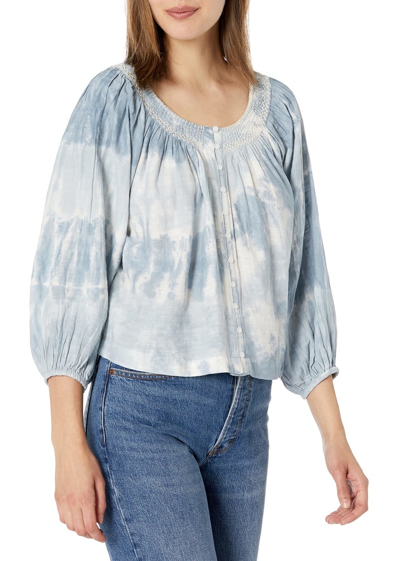 Lucky Brand womens Embroidered Peasant Blouse   US