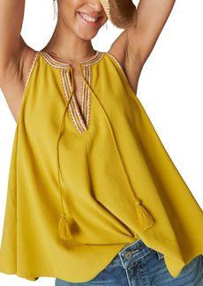 Lucky Brand Women's Embroidered Peasant Swing Tank