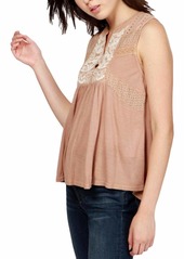Lucky Brand Women's Embroidered Shell TOP  M