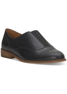Lucky Brand Women's Erlina Slip-On Flat Loafers - Black Leather