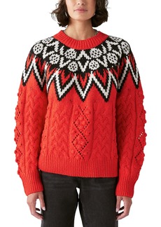 Lucky Brand Women's Fair Isle Print Sweater