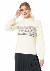 Lucky Brand Women's Fairisle Turtleneck Pullover Sweater  L