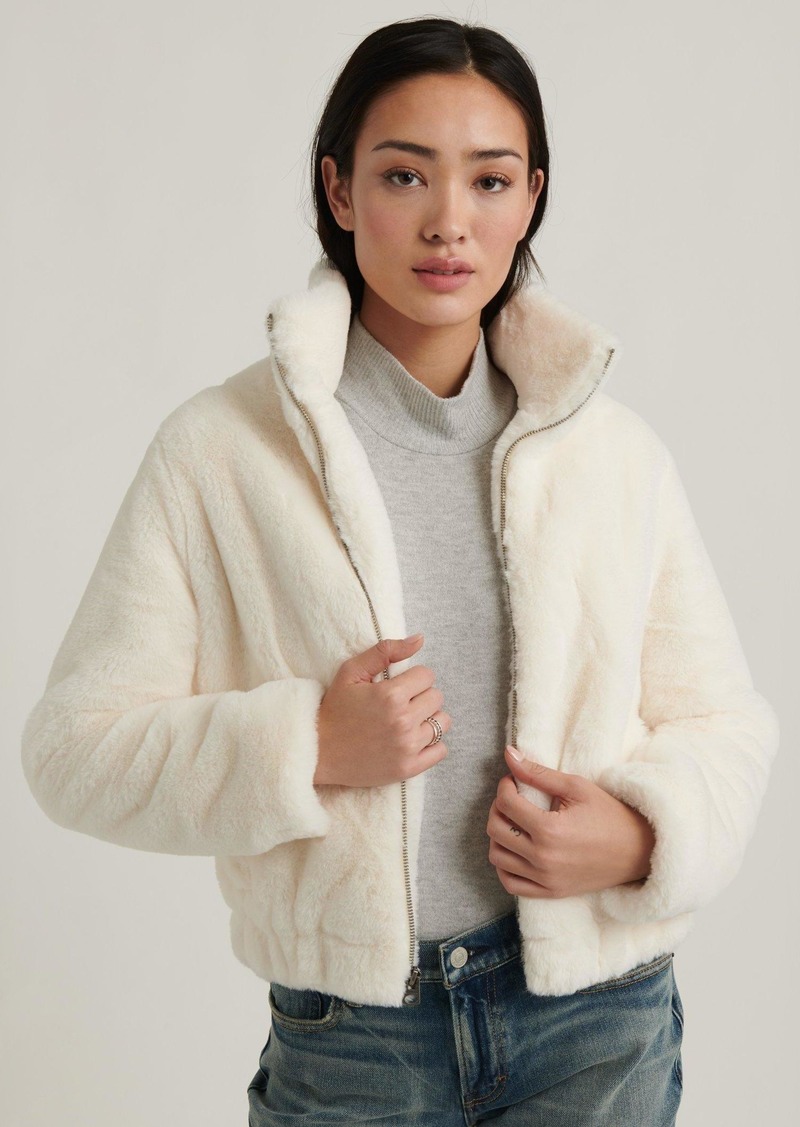 Lucky Brand Womens Faux Fur Jacket