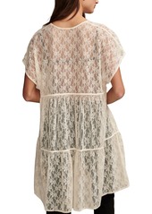 Lucky Brand Women's Festival Lace Tiered Duster - Gardenia