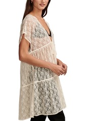 Lucky Brand Women's Festival Lace Tiered Duster - Gardenia