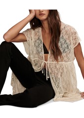 Lucky Brand Women's Festival Lace Tiered Duster - Gardenia