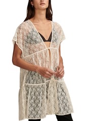 Lucky Brand Women's Festival Lace Tiered Duster - Gardenia