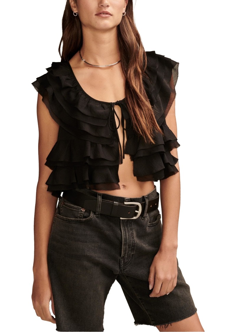 Lucky Brand Women's Festival Second Layer Ruffle Top