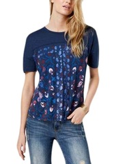 Lucky Brand Women's Floral Allover Printed TEE  XS