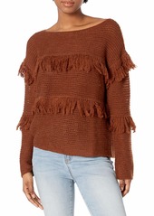 Lucky Brand Women's Fringe Pullover Sweater  XS
