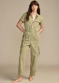 Lucky Brand Women's Garment Dyed Short Sleeve Utility Jumpsuit