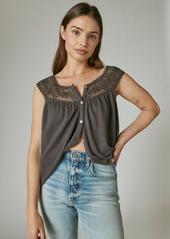 Lucky Brand Women's Geo Embroidered Tank