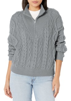 Lucky Brand Women's Half-Zip Cable Sweater