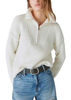 Lucky Brand Women's Half Zip Pullover Sweater
