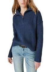 Lucky Brand Women's Half Zip Pullover Sweater