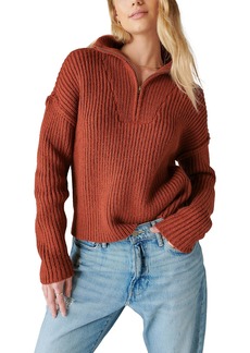 Lucky Brand Women's Half Zip Pullover Sweater
