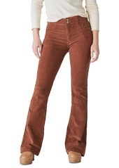Lucky Brand Women's High Rise Corduroy Stevie Flare Pants - Hot Cocoa