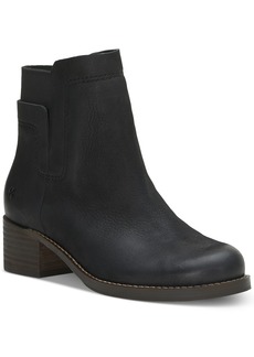 Lucky Brand Women's Hirsi Pull-On Ankle Booties - Black Leather