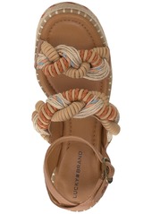 Lucky Brand Women's Jewelly Braided Ankle-Strap Espadrille Platform Sandals - Sunset Multi Leather