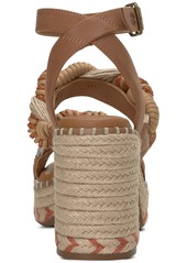 Lucky Brand Women's Jewelly Braided Ankle-Strap Espadrille Platform Sandals - Sunset Multi Leather