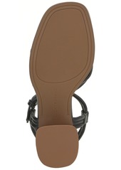Lucky Brand Women's Jolenne Adjustable Strap Block-Heel Sandals - Black Leather