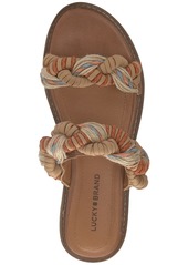 Lucky Brand Women's Kabrina Braided Flat Slide Sandals - Sunset Multi Leather