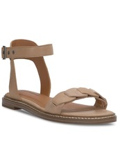 Lucky Brand Women's Kyndall Ankle-Strap Flat Sandals - Putty Dove Leather