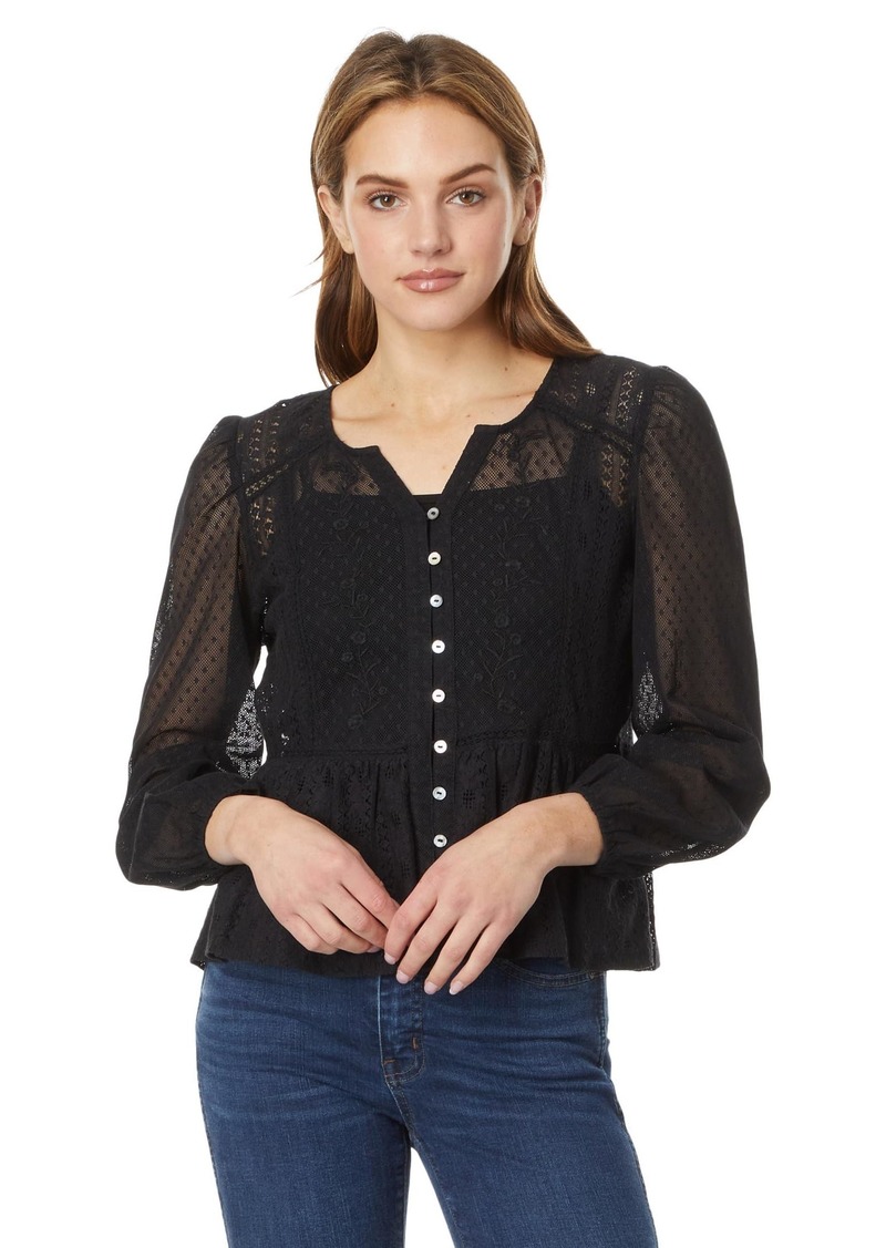 Lucky Brand Women's Lace Date Night Top