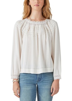 Lucky Brand Women's Lace Peasant Top